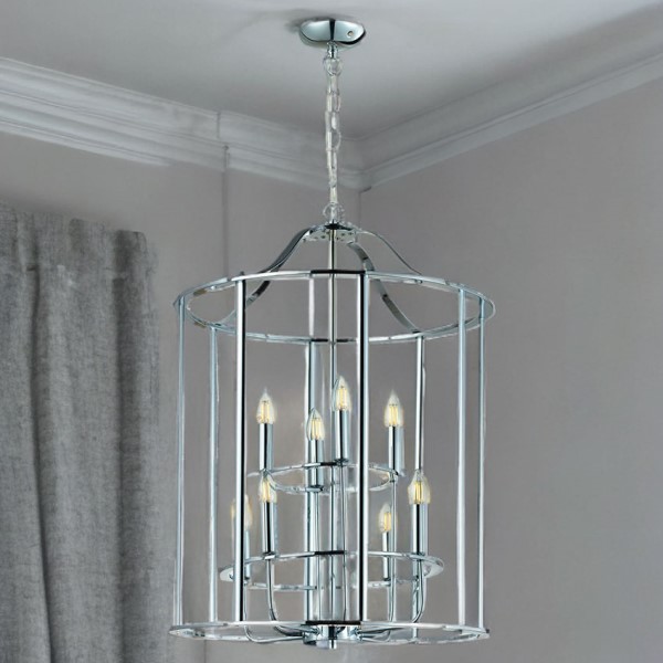 (image for) 8 Light Lantern - Polished Chrome